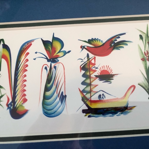 Artistic Oriental Framed Name Art Print - Picture 2 of 4